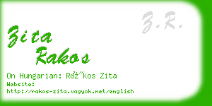 zita rakos business card